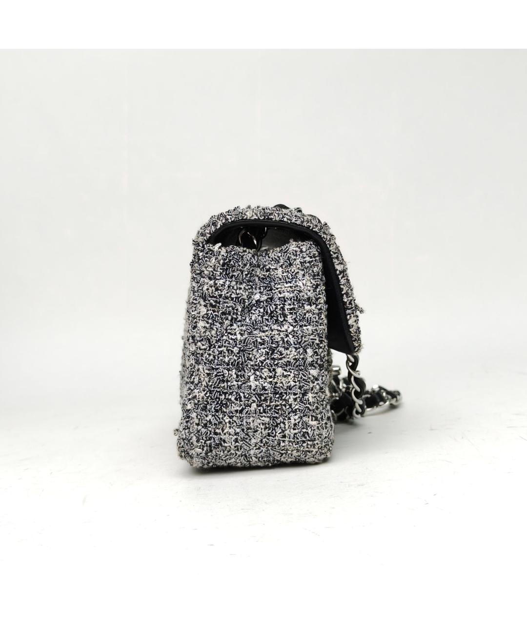 CHANEL Серая твидовая сумка через плечо, фото 3