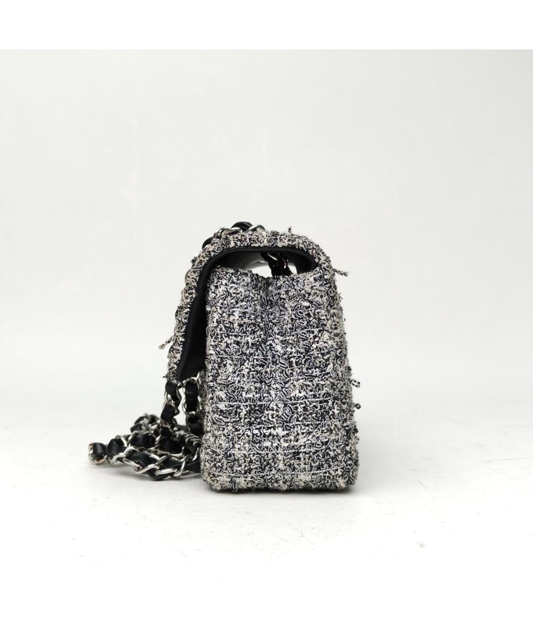 CHANEL Серая твидовая сумка через плечо, фото 5