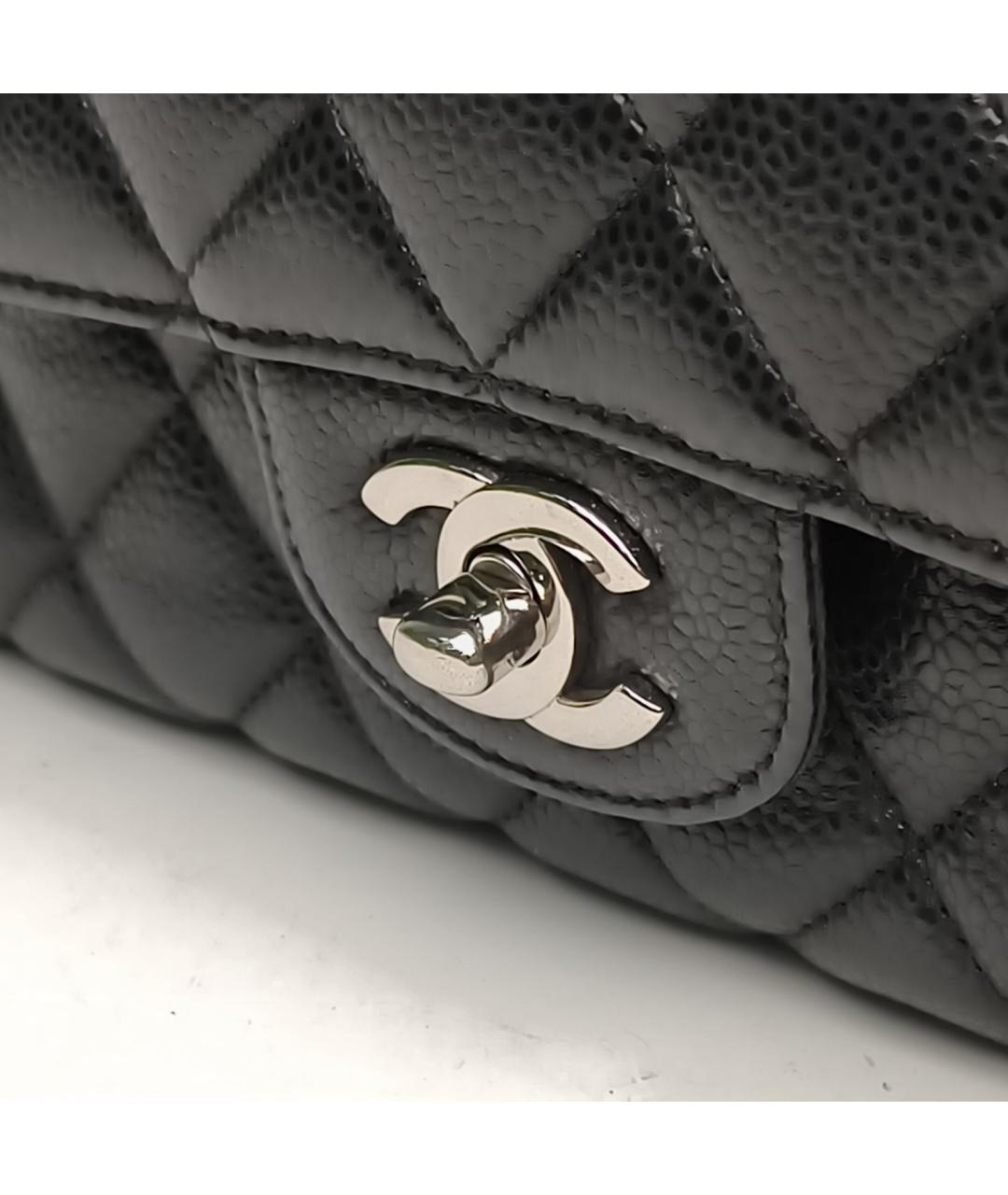 CHANEL Черная кожаная сумка через плечо, фото 8