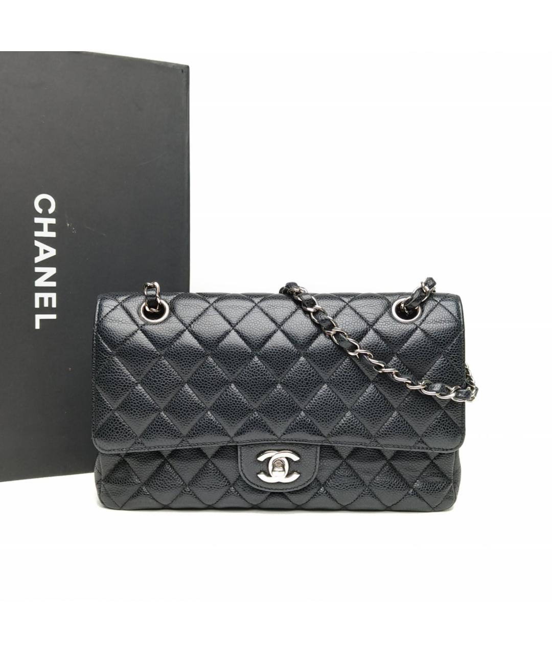 CHANEL Черная кожаная сумка через плечо, фото 9