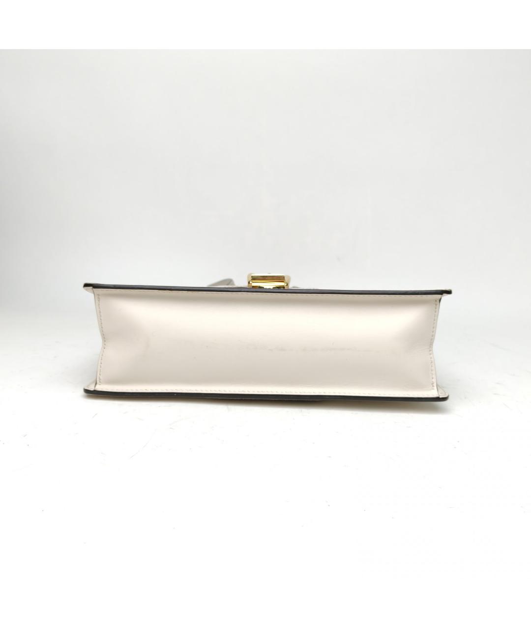 GUCCI Белая кожаная сумка с короткими ручками, фото 6