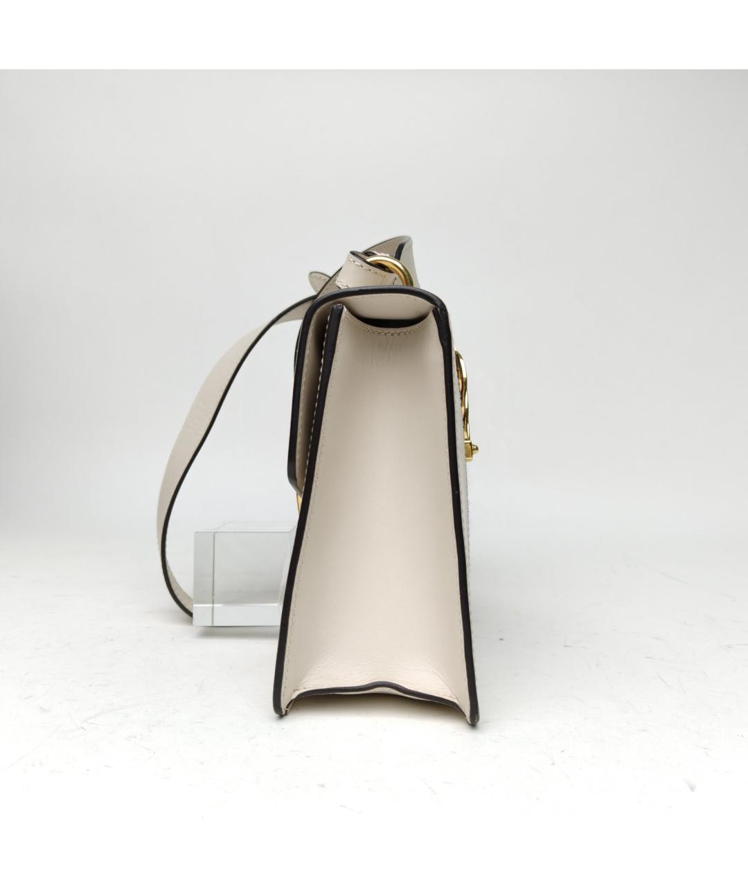 GUCCI Белая кожаная сумка с короткими ручками, фото 5
