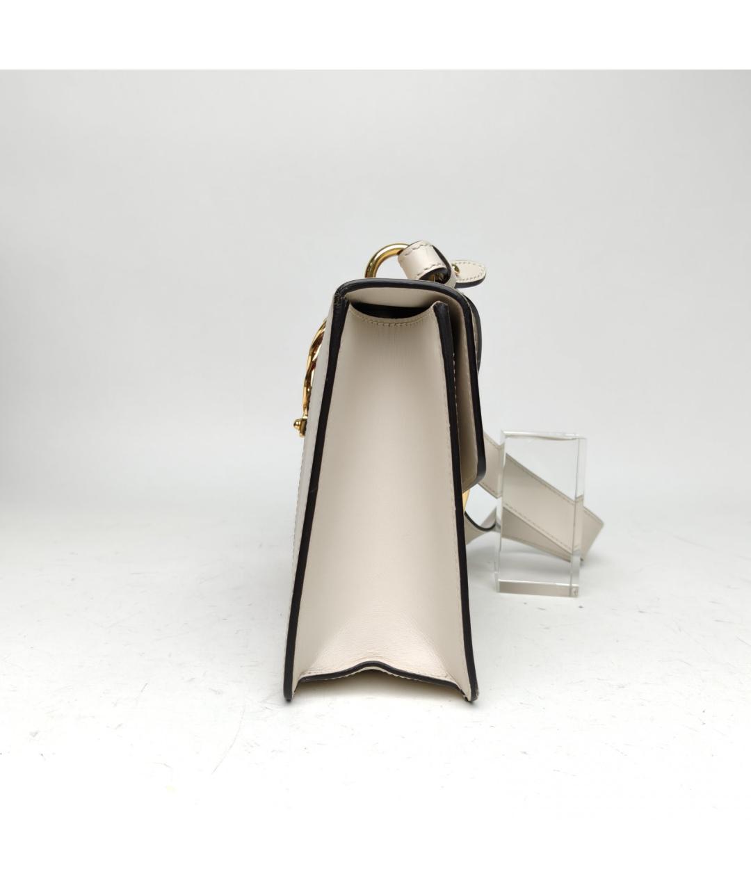 GUCCI Белая кожаная сумка с короткими ручками, фото 3