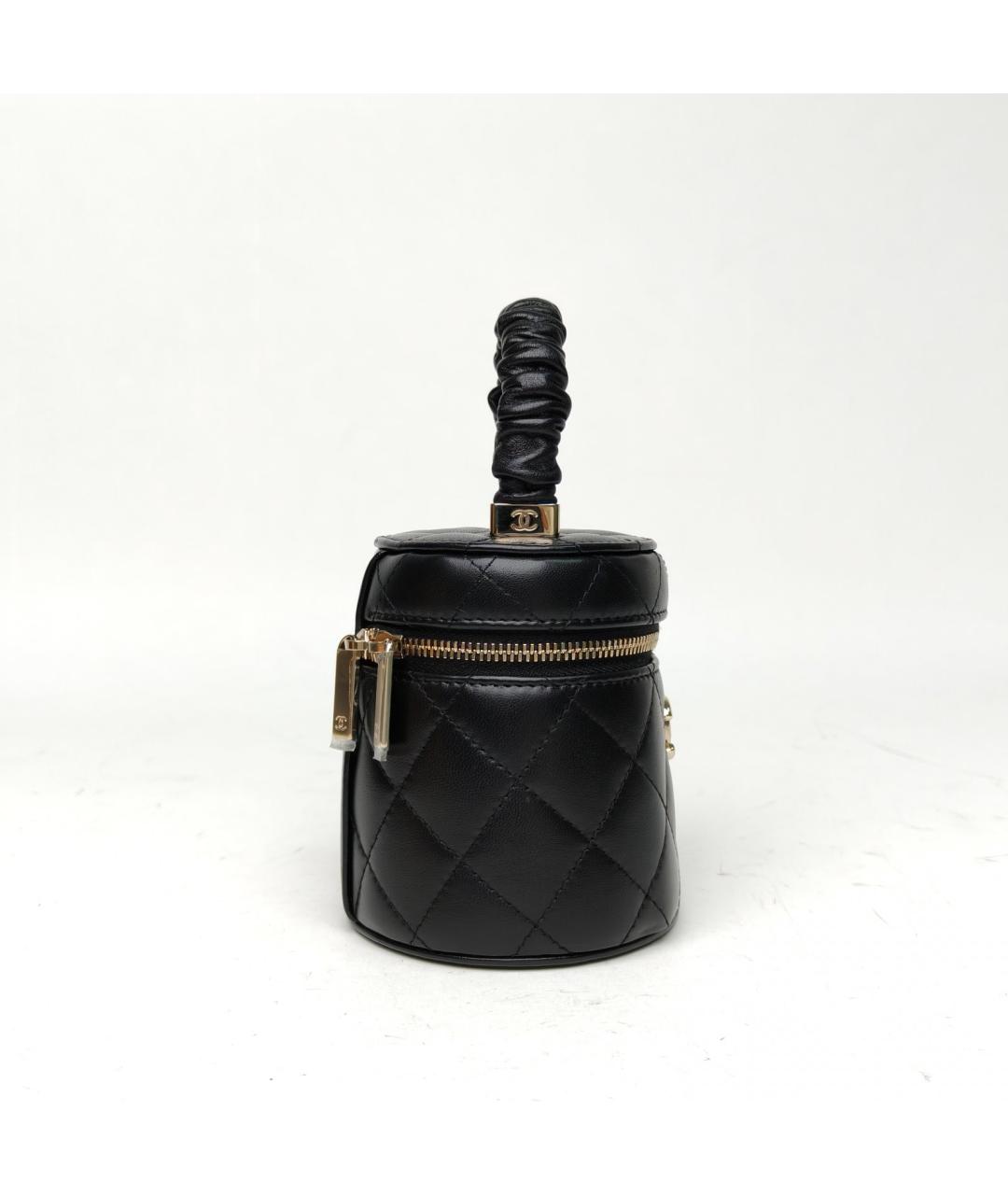 CHANEL Черная сумка с короткими ручками, фото 3