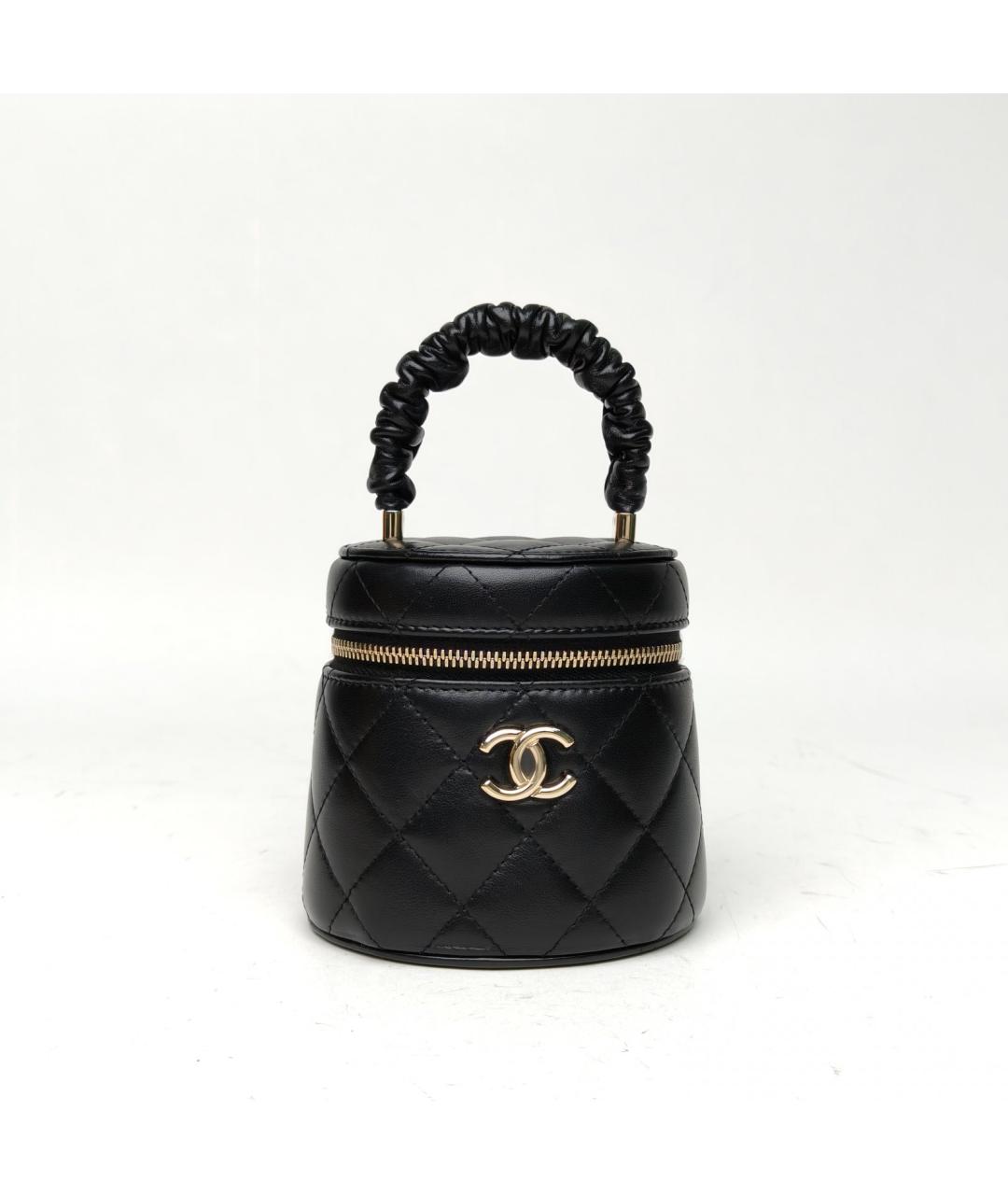 CHANEL Черная сумка с короткими ручками, фото 2