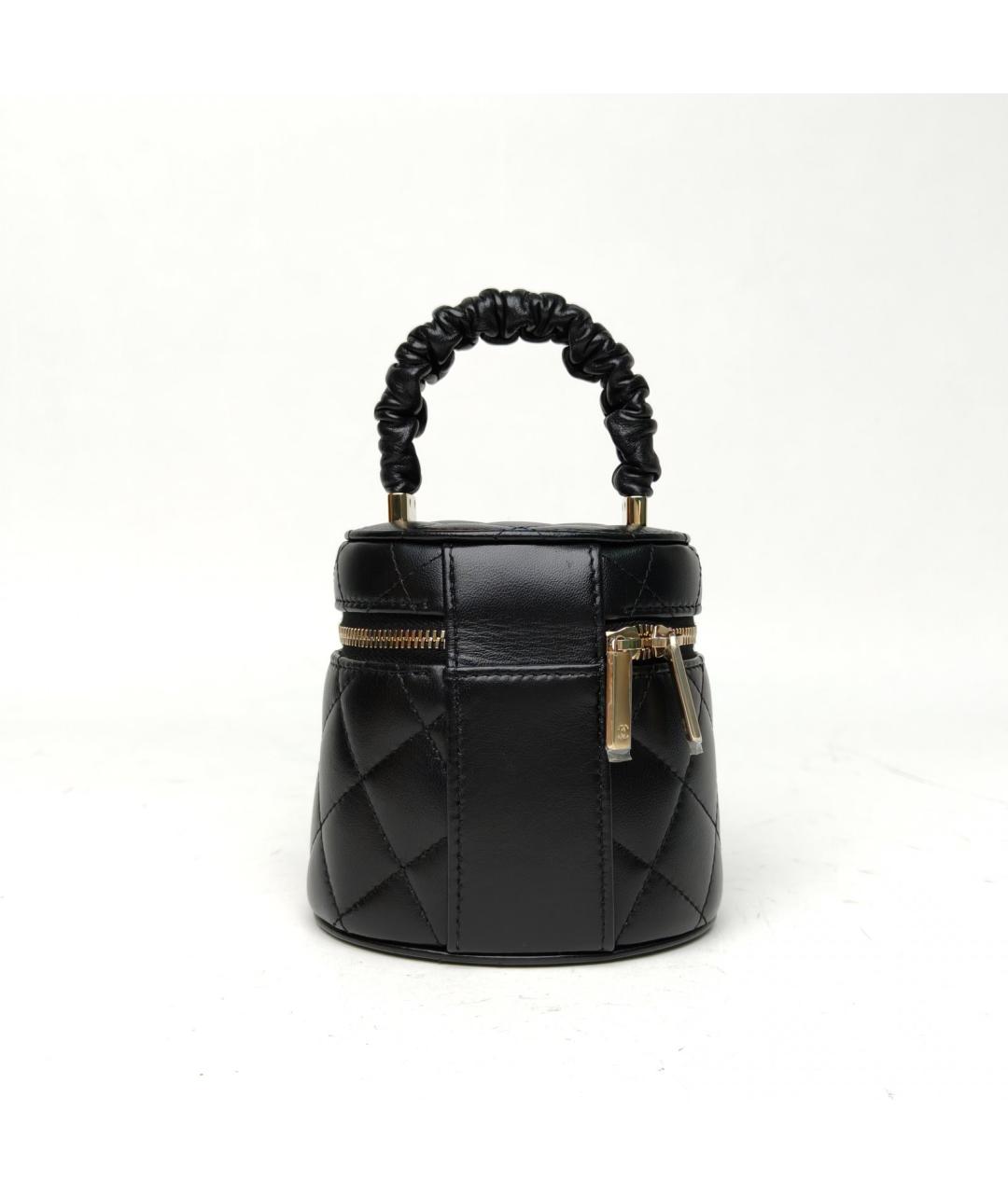 CHANEL Черная сумка с короткими ручками, фото 4