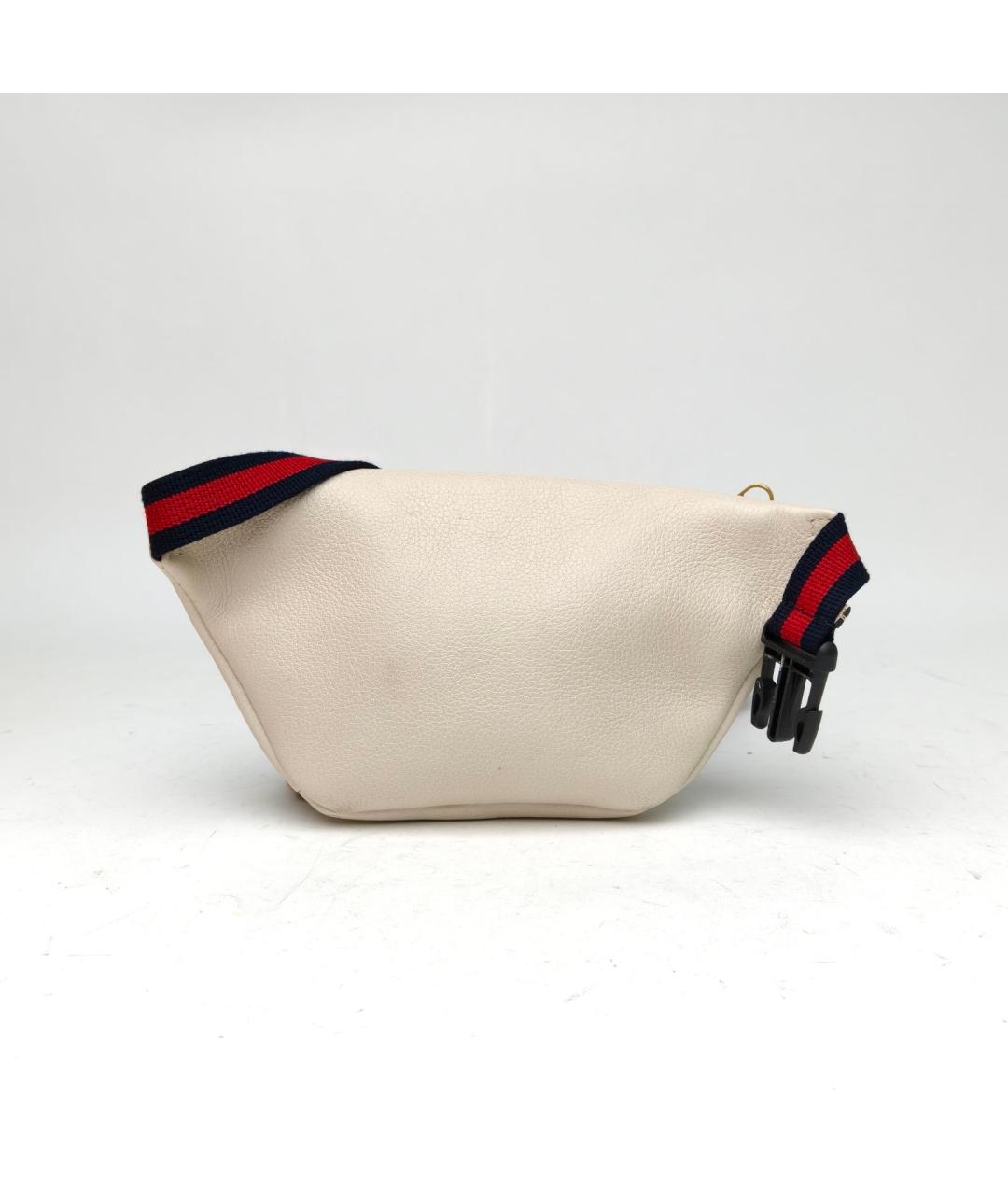 GUCCI Белая кожаная поясная сумка, фото 4