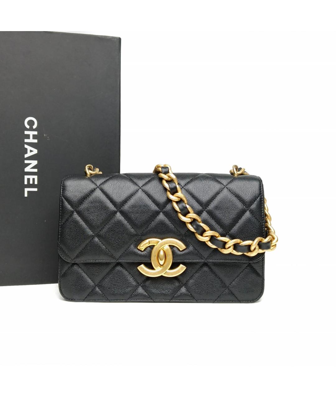 CHANEL Черная сумка через плечо, фото 4