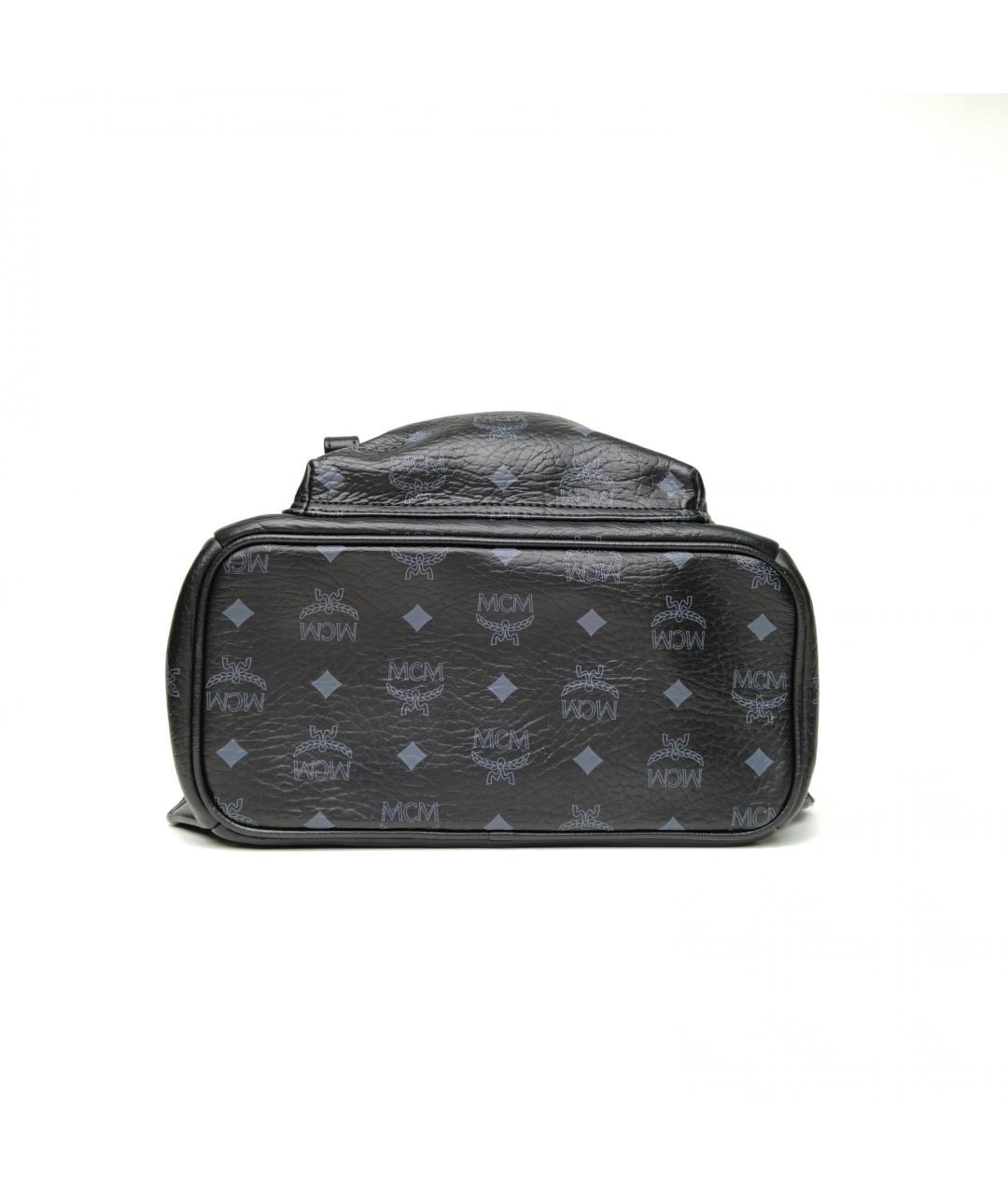 MCM Черный кожаный рюкзак, фото 6