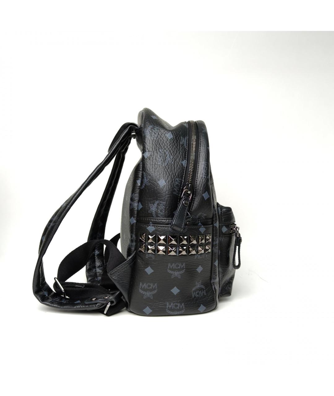 MCM Черный кожаный рюкзак, фото 3