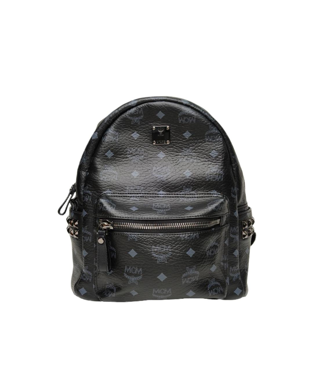 MCM Черный кожаный рюкзак, фото 10