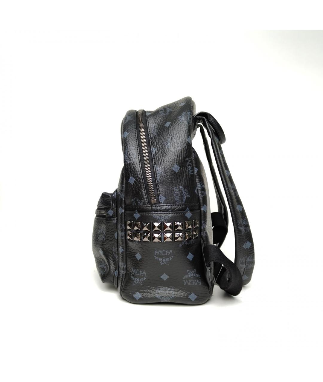 MCM Черный кожаный рюкзак, фото 5