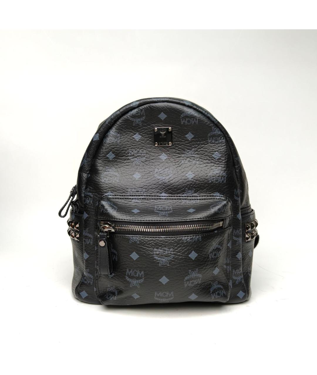MCM Черный кожаный рюкзак, фото 2