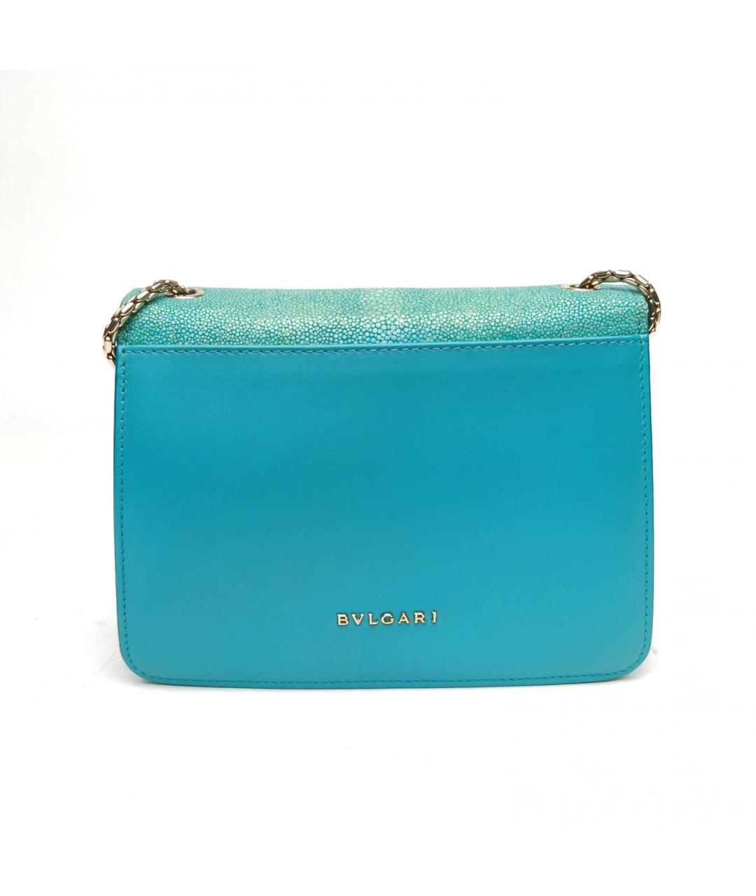 BVLGARI Зеленая кожаная сумка через плечо, фото 4