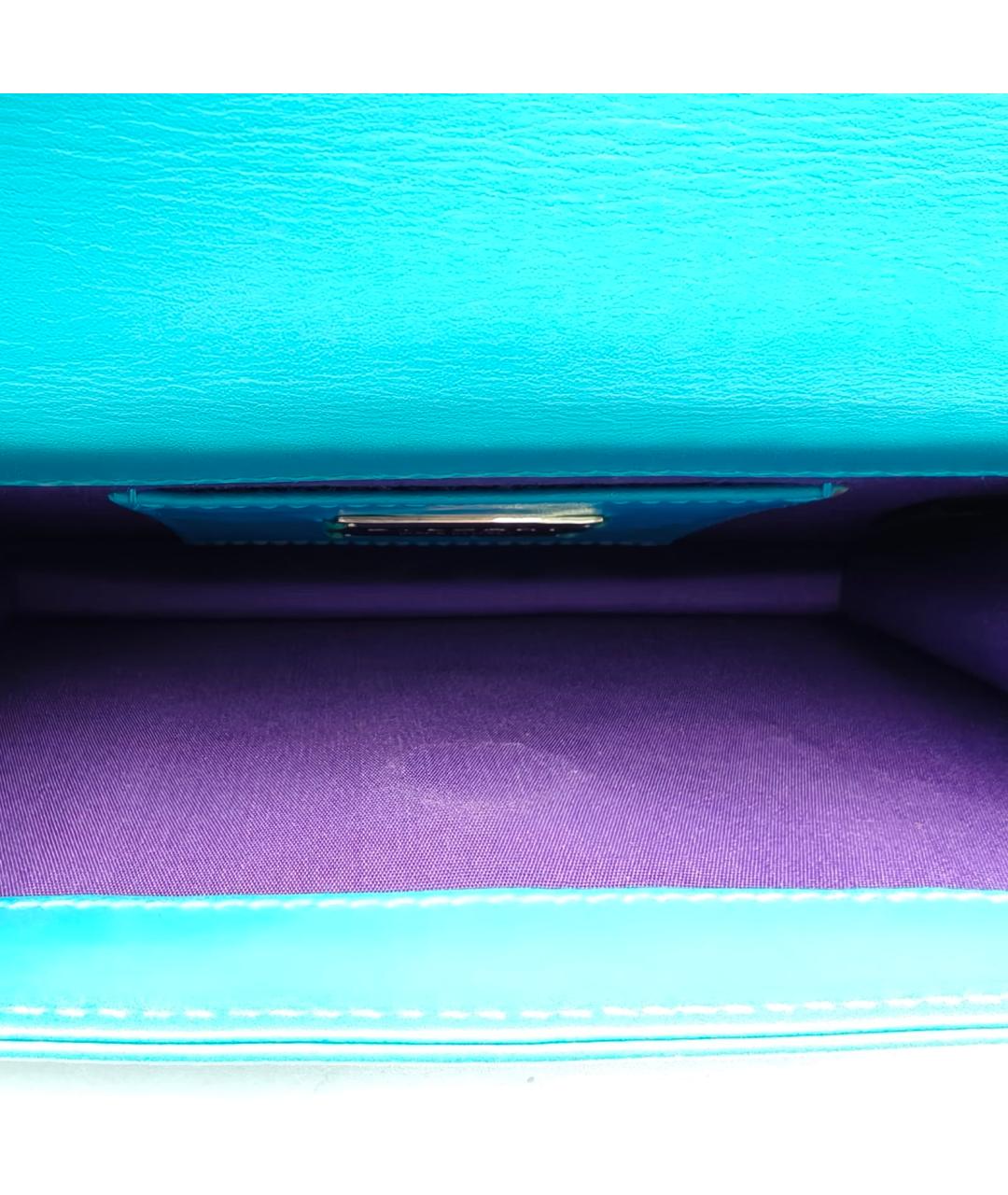 BVLGARI Зеленая кожаная сумка через плечо, фото 8