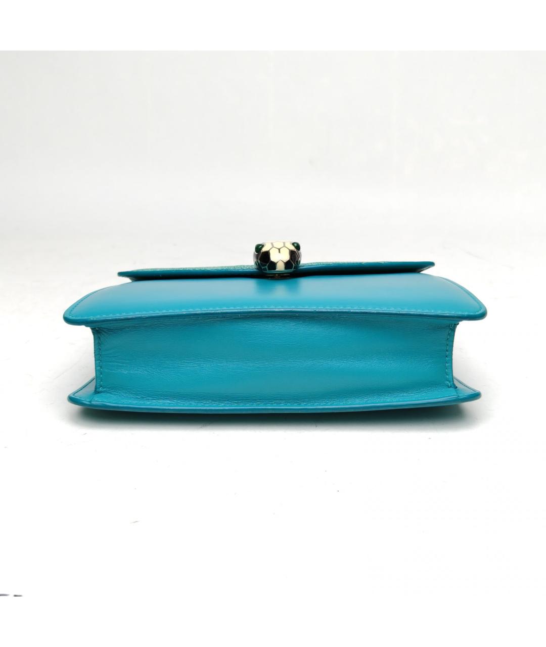 BVLGARI Зеленая кожаная сумка через плечо, фото 6