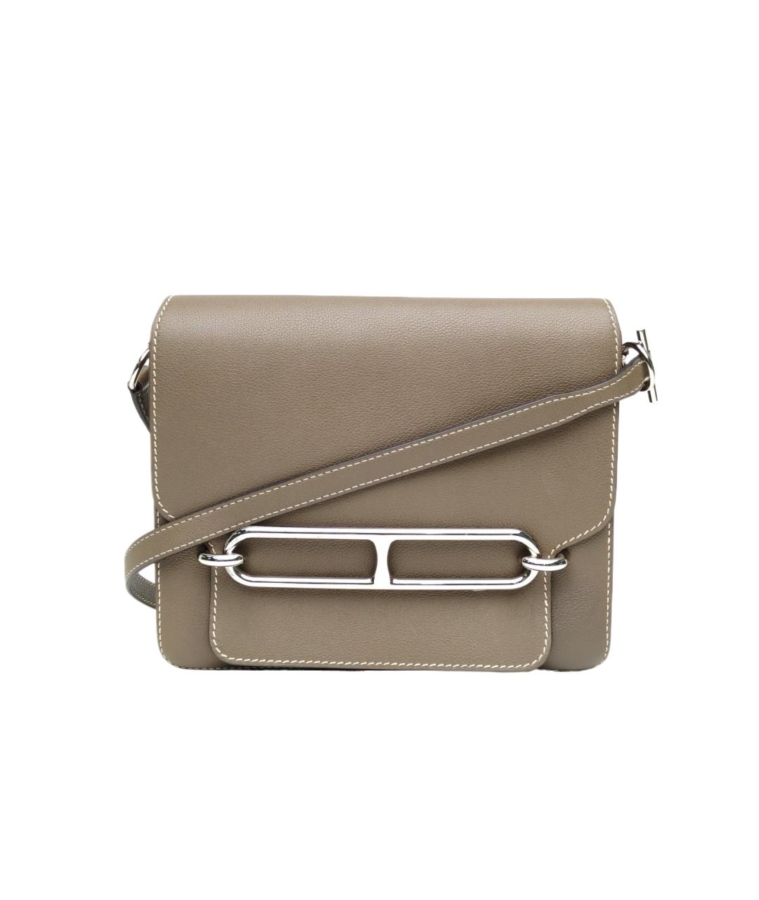 HERMES Бежевая сумка через плечо, фото 10