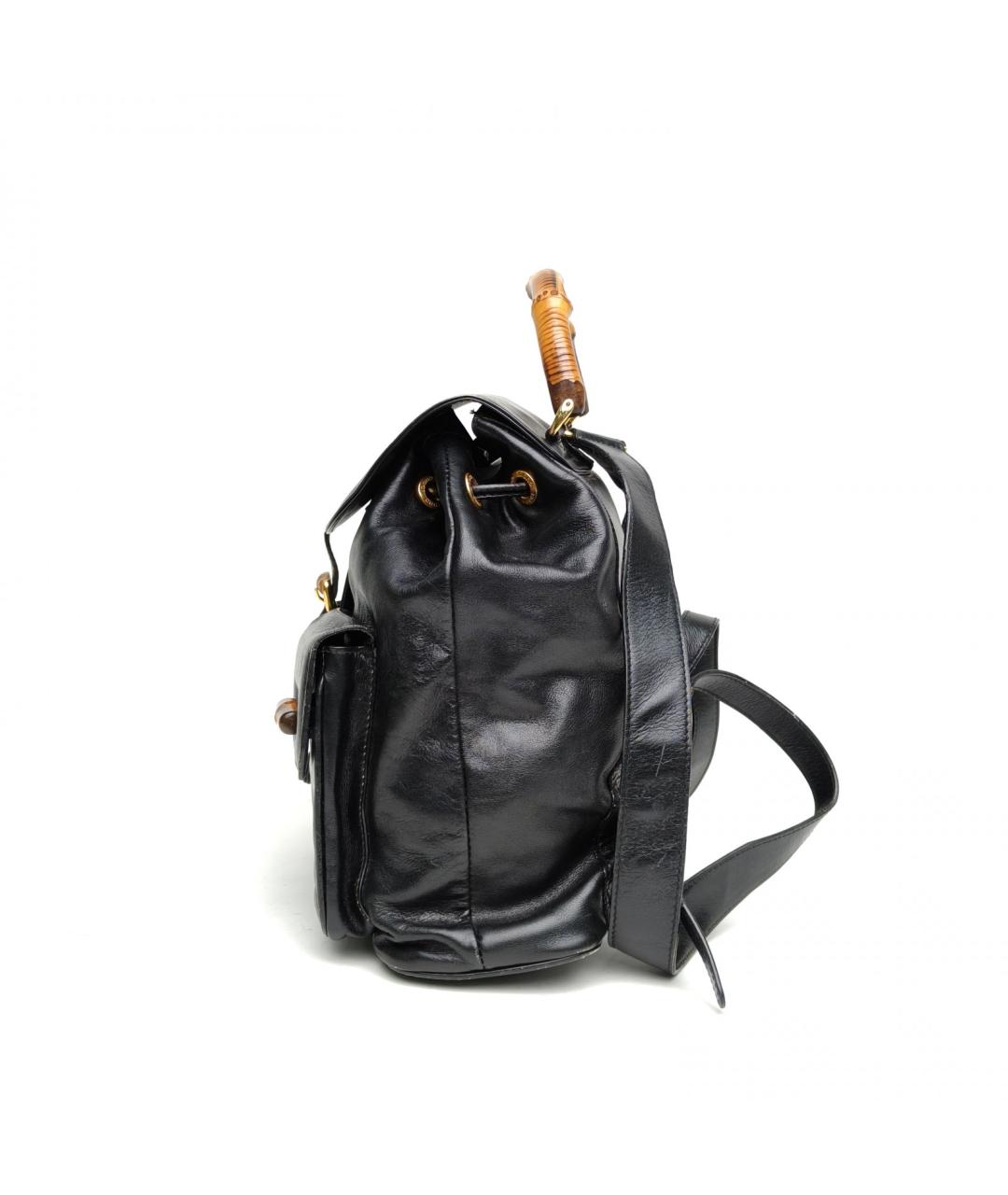 GUCCI Черный кожаный рюкзак, фото 3