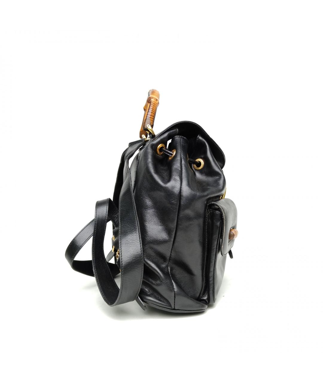 GUCCI Черный кожаный рюкзак, фото 5