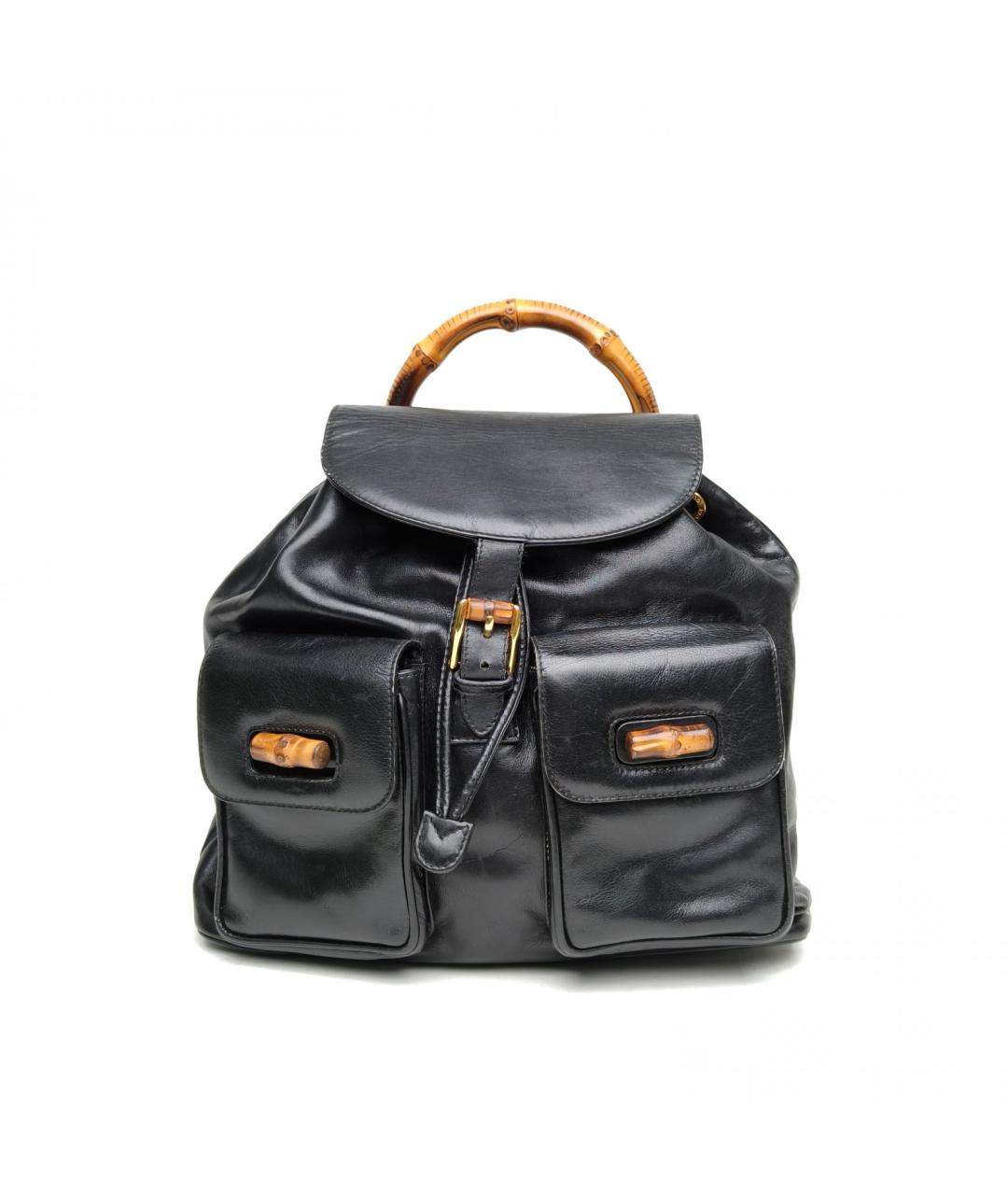 GUCCI Черный кожаный рюкзак, фото 2