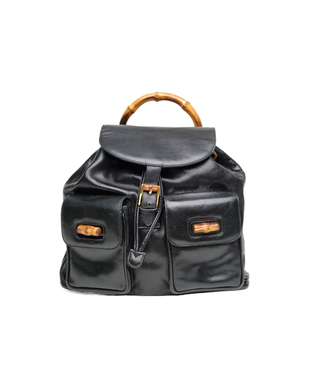 GUCCI Черный кожаный рюкзак, фото 10
