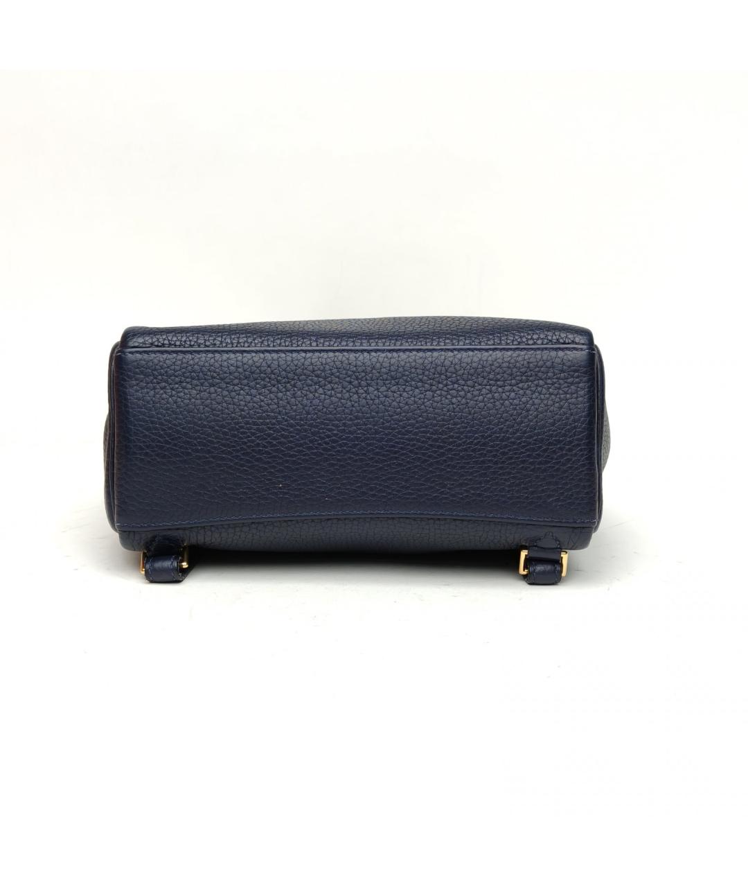 HERMES Темно-синий кожаный рюкзак, фото 6