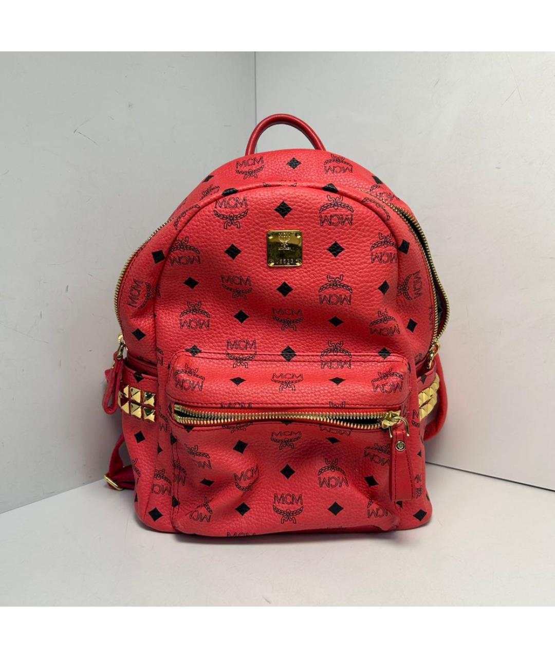 MCM Красный рюкзак, фото 9