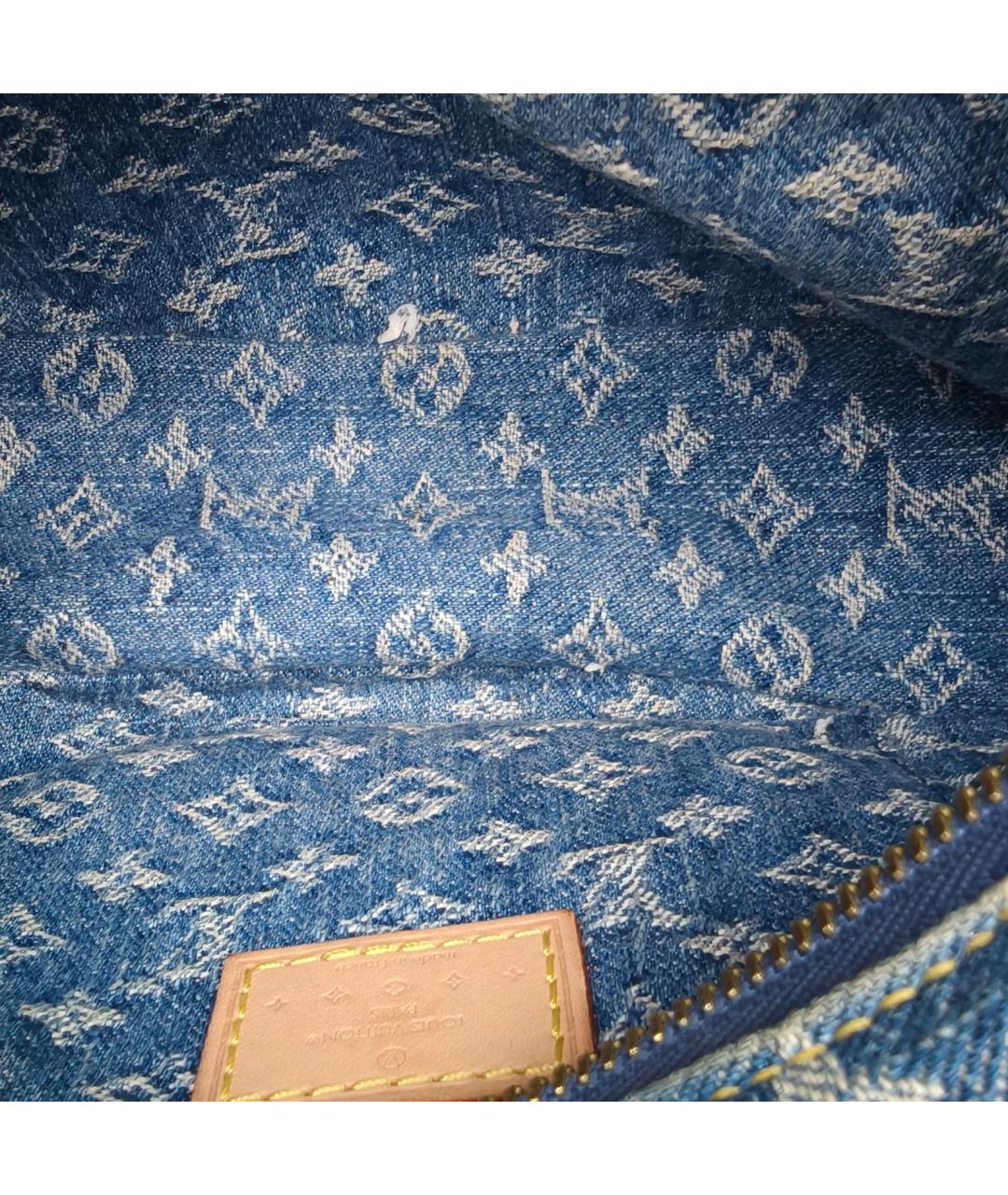 LOUIS VUITTON Синяя деним сумка через плечо, фото 8
