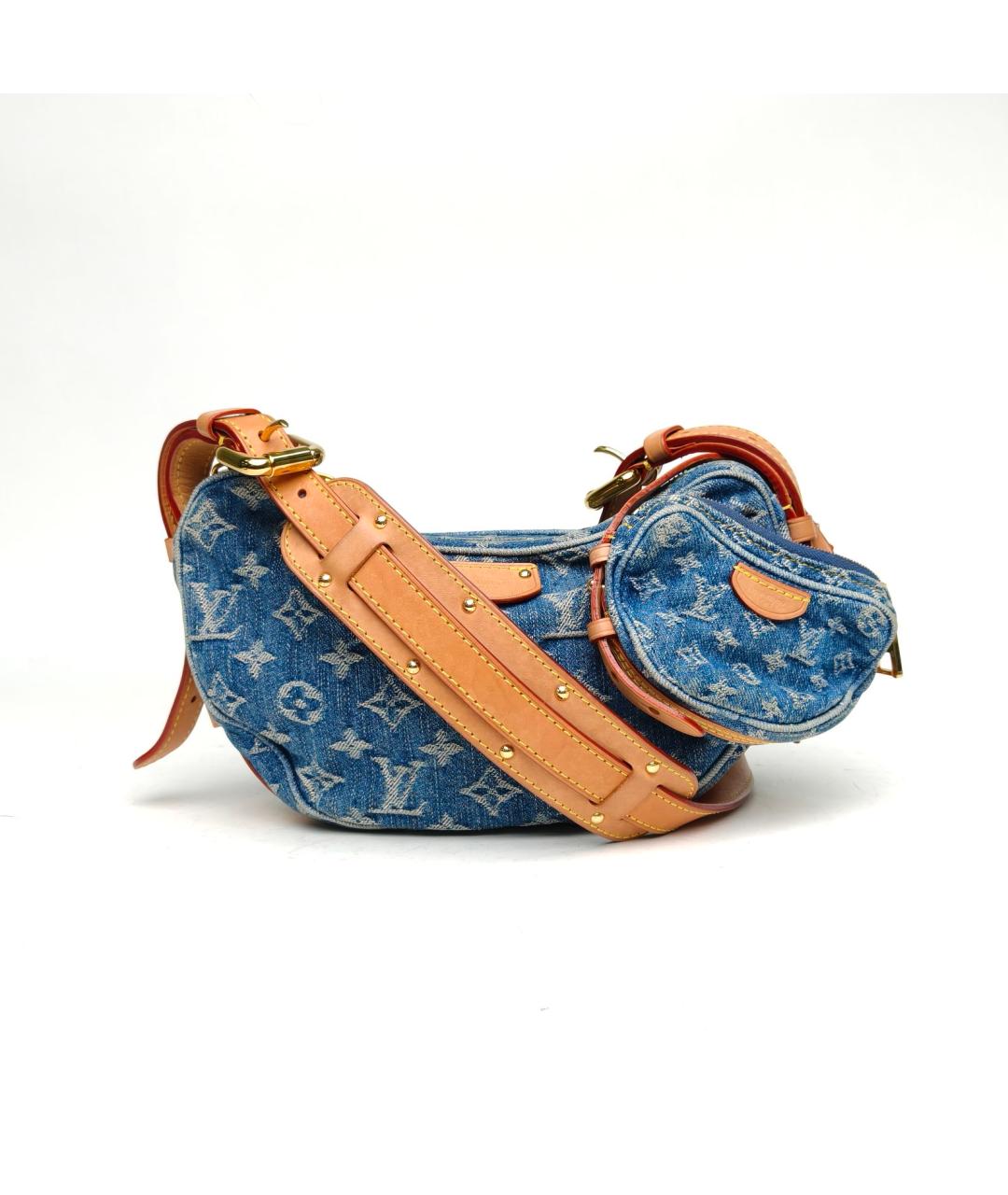 LOUIS VUITTON Синяя деним сумка через плечо, фото 2