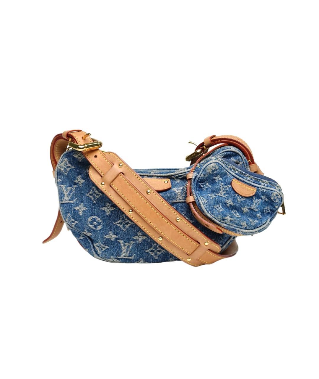 LOUIS VUITTON Синяя деним сумка через плечо, фото 9