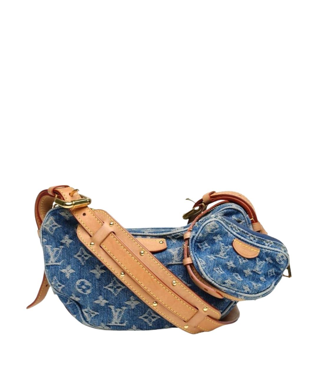 LOUIS VUITTON Синяя деним сумка через плечо, фото 1