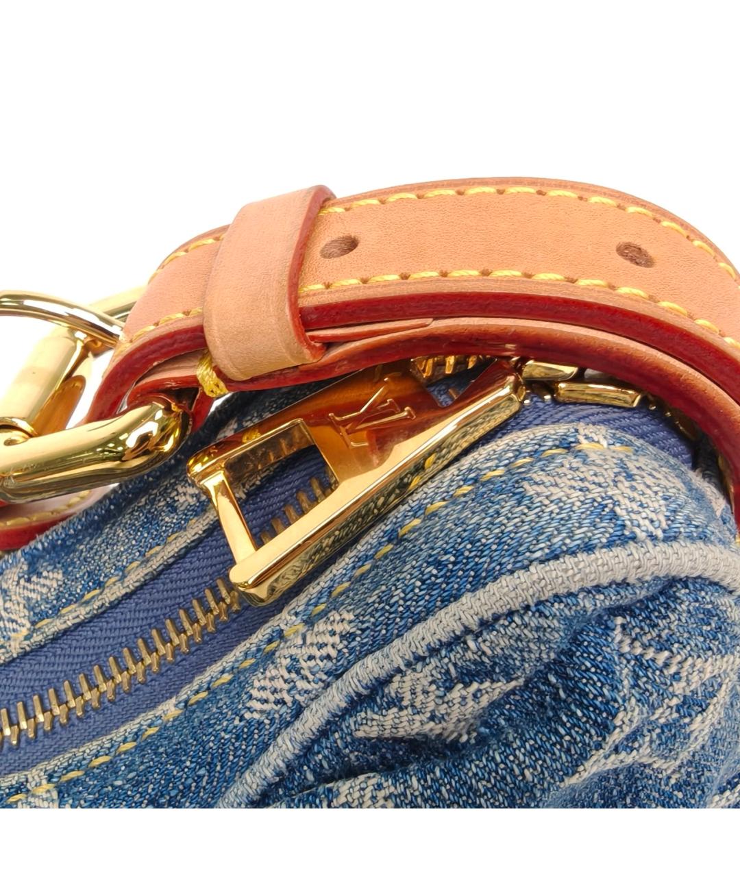 LOUIS VUITTON Синяя деним сумка через плечо, фото 7