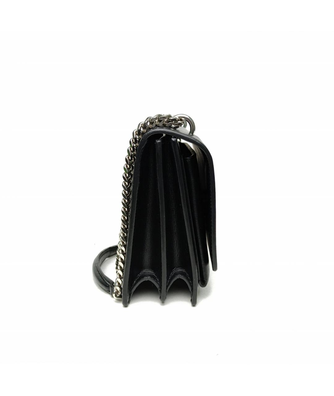 SAINT LAURENT Черная кожаная сумка через плечо, фото 5