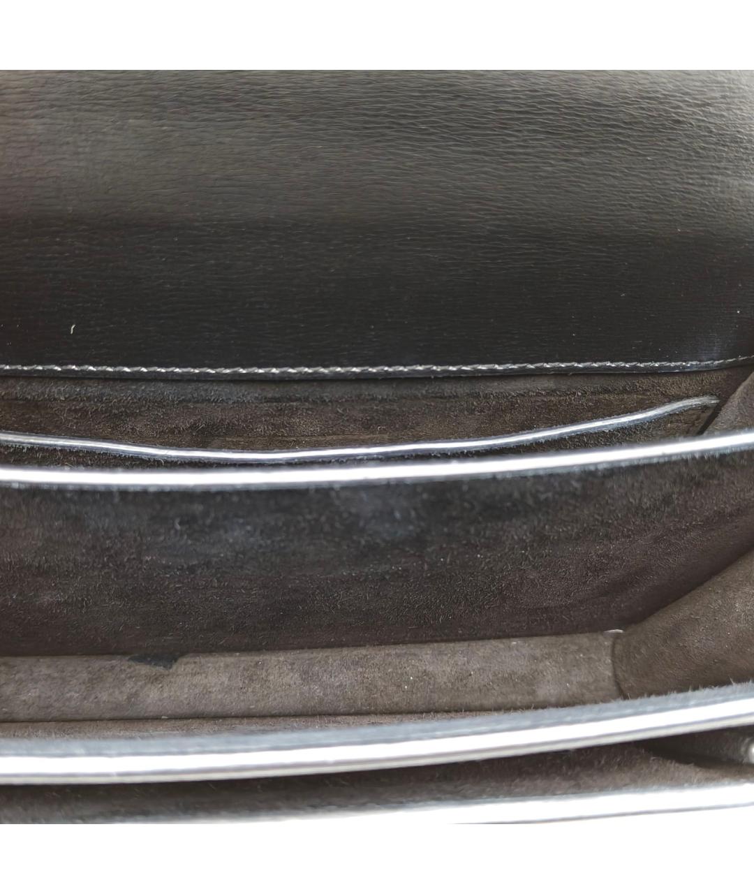 SAINT LAURENT Черная кожаная сумка через плечо, фото 7