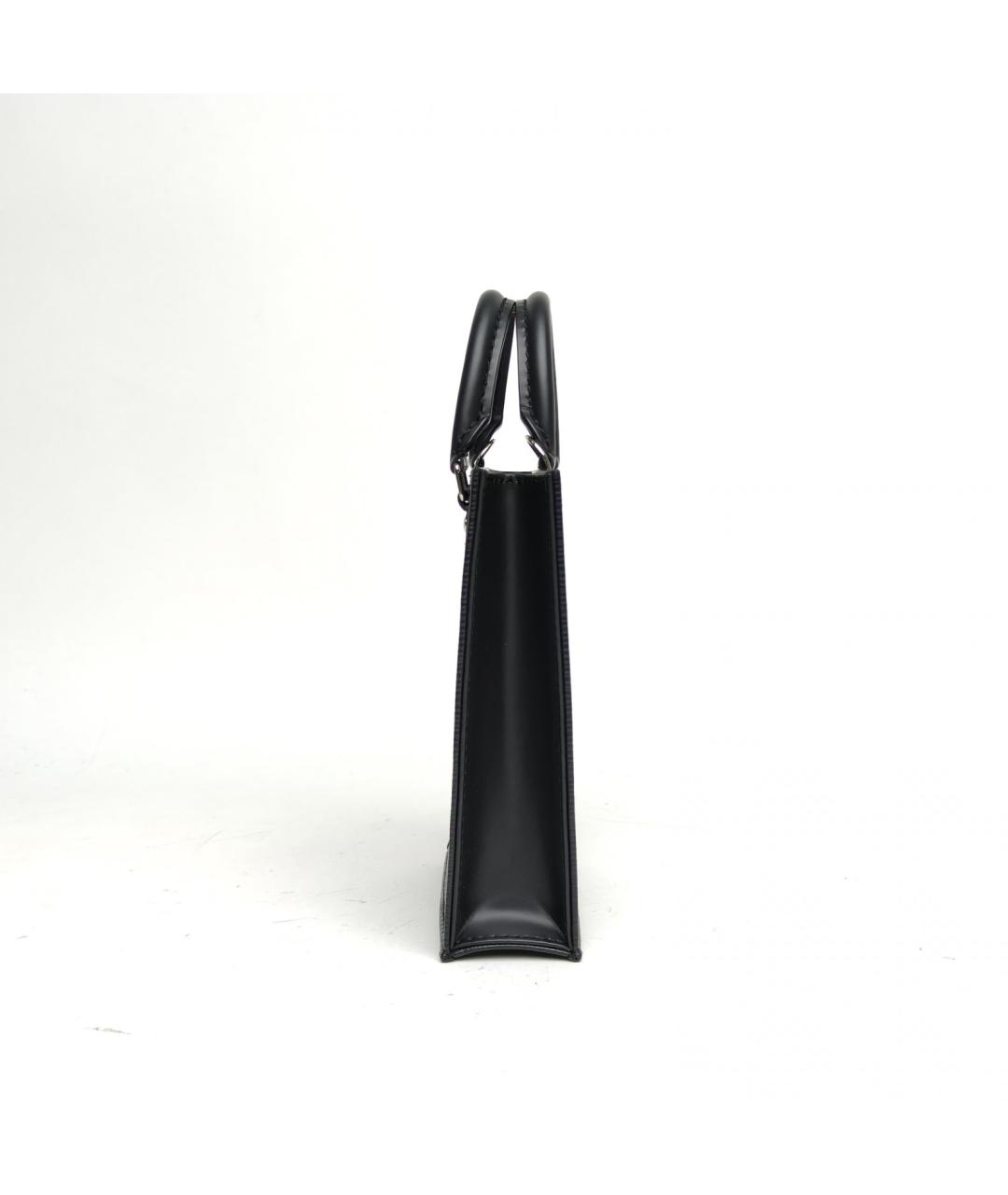 LOUIS VUITTON Черная кожаная сумка через плечо, фото 5