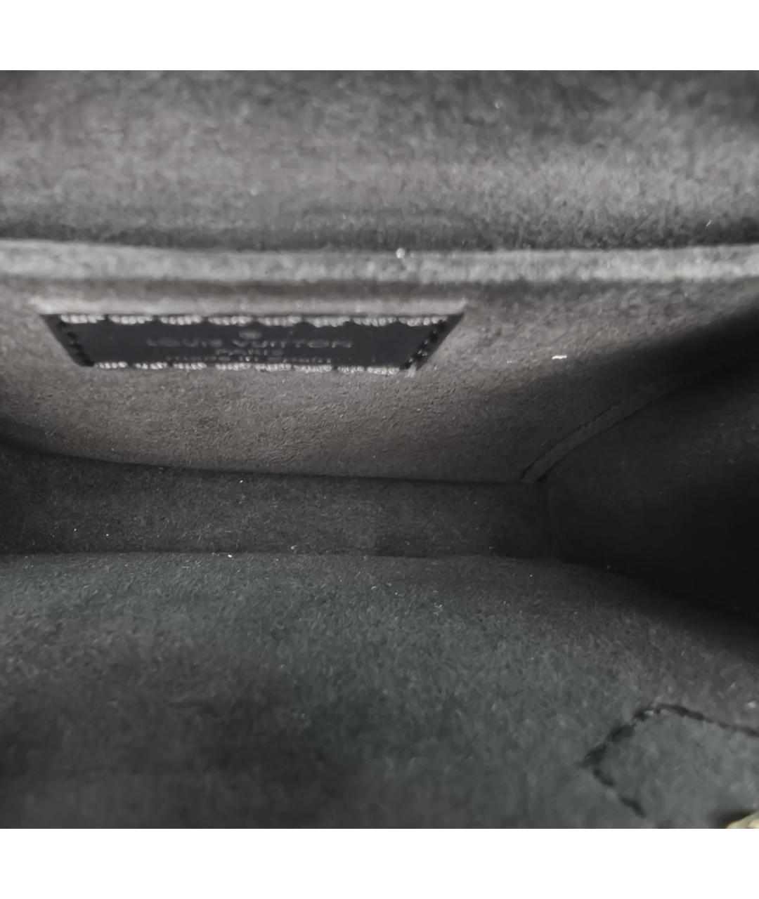 LOUIS VUITTON Черная кожаная сумка через плечо, фото 7