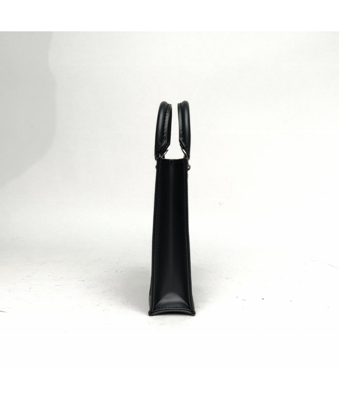 LOUIS VUITTON Черная кожаная сумка через плечо, фото 3