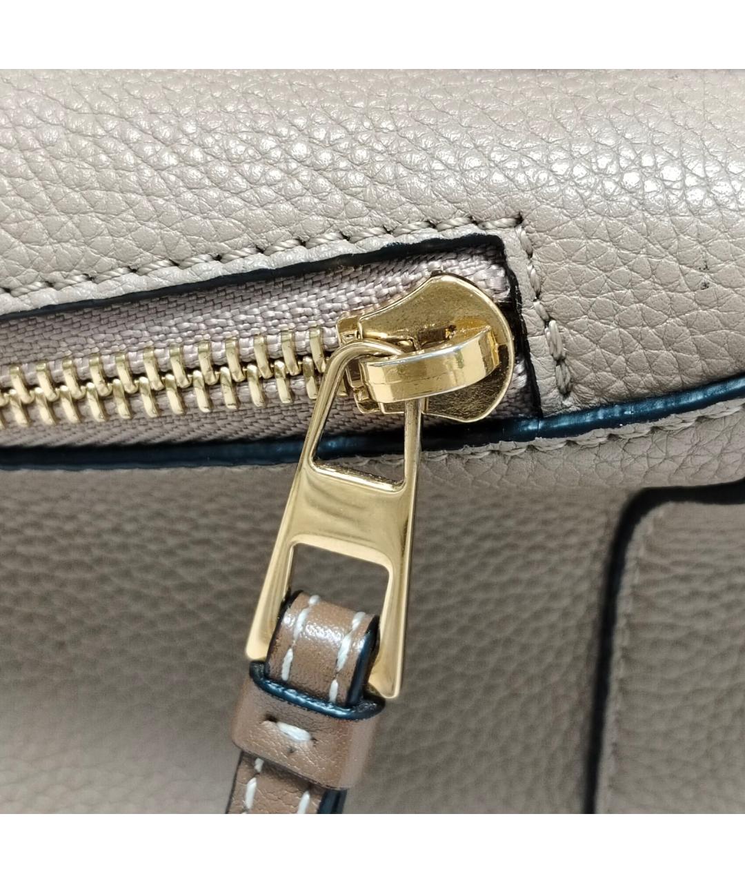 LOEWE Серая кожаная сумка через плечо, фото 9