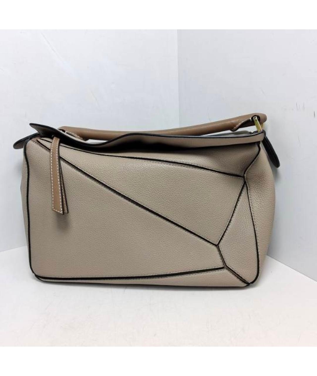 LOEWE Серая кожаная сумка через плечо, фото 8