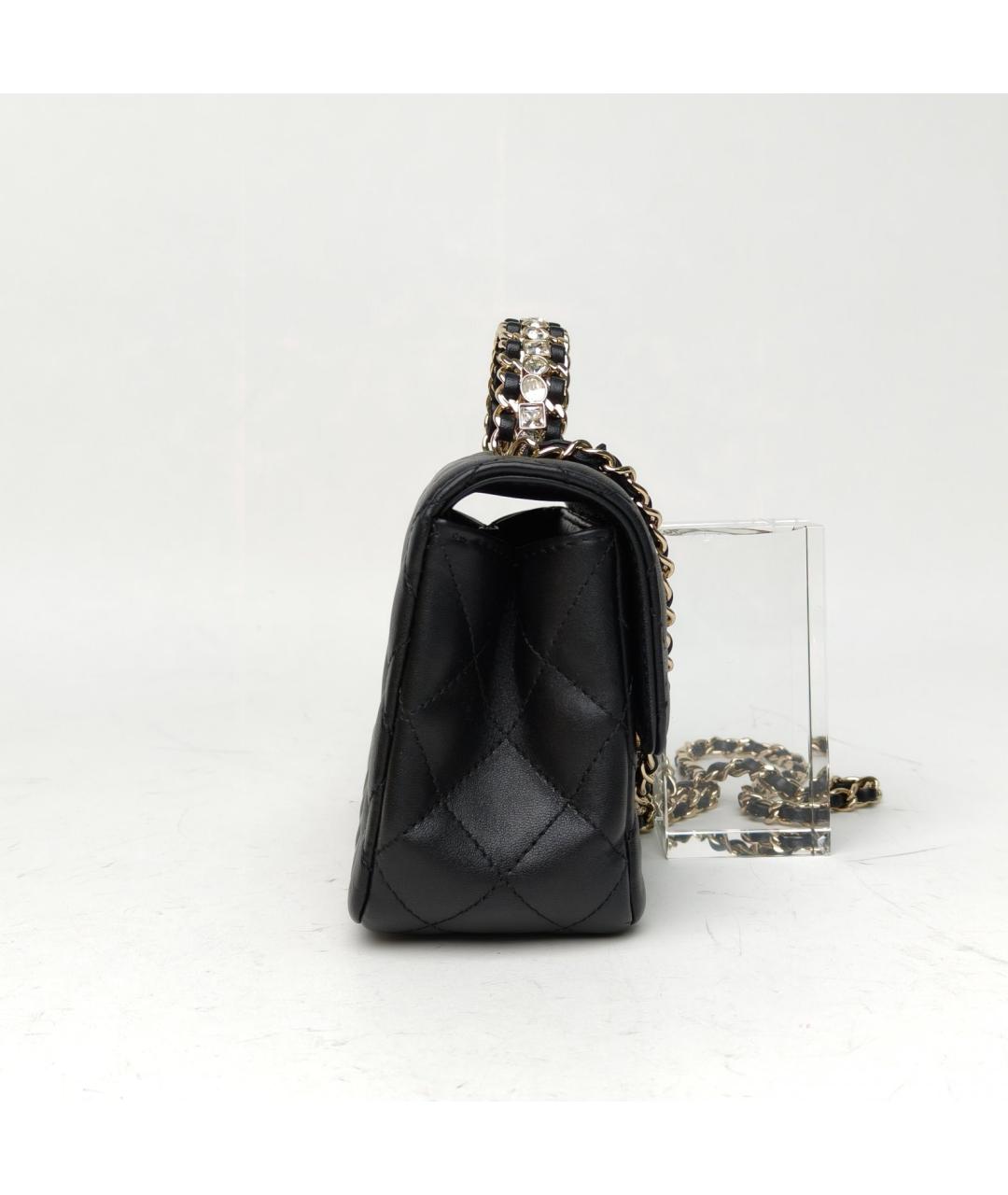 CHANEL Черная кожаная сумка через плечо, фото 3