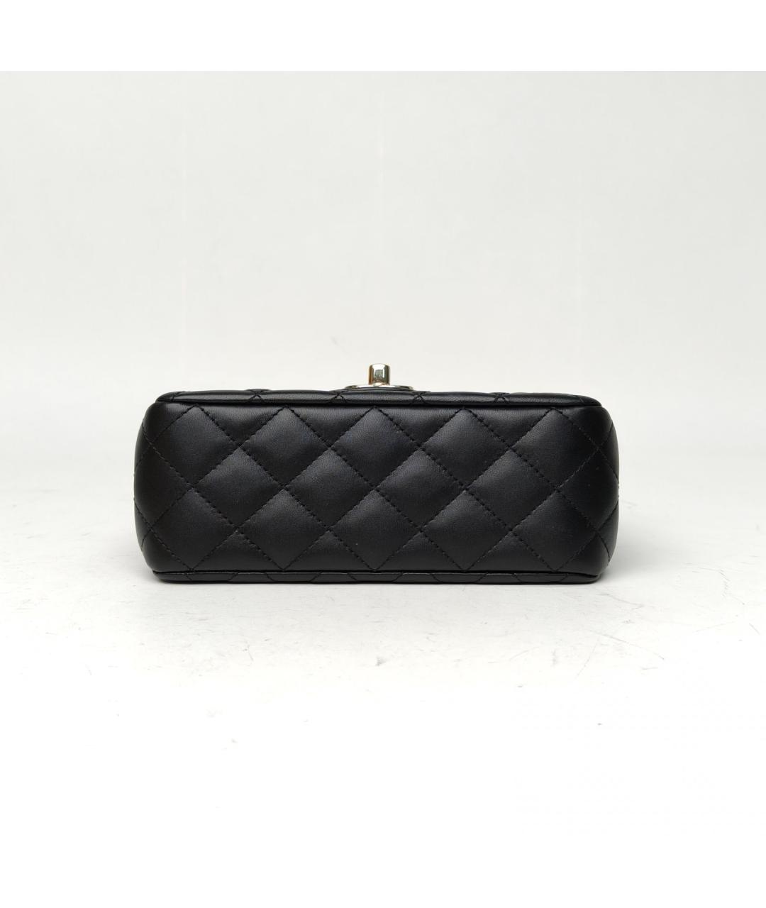 CHANEL Черная кожаная сумка через плечо, фото 6