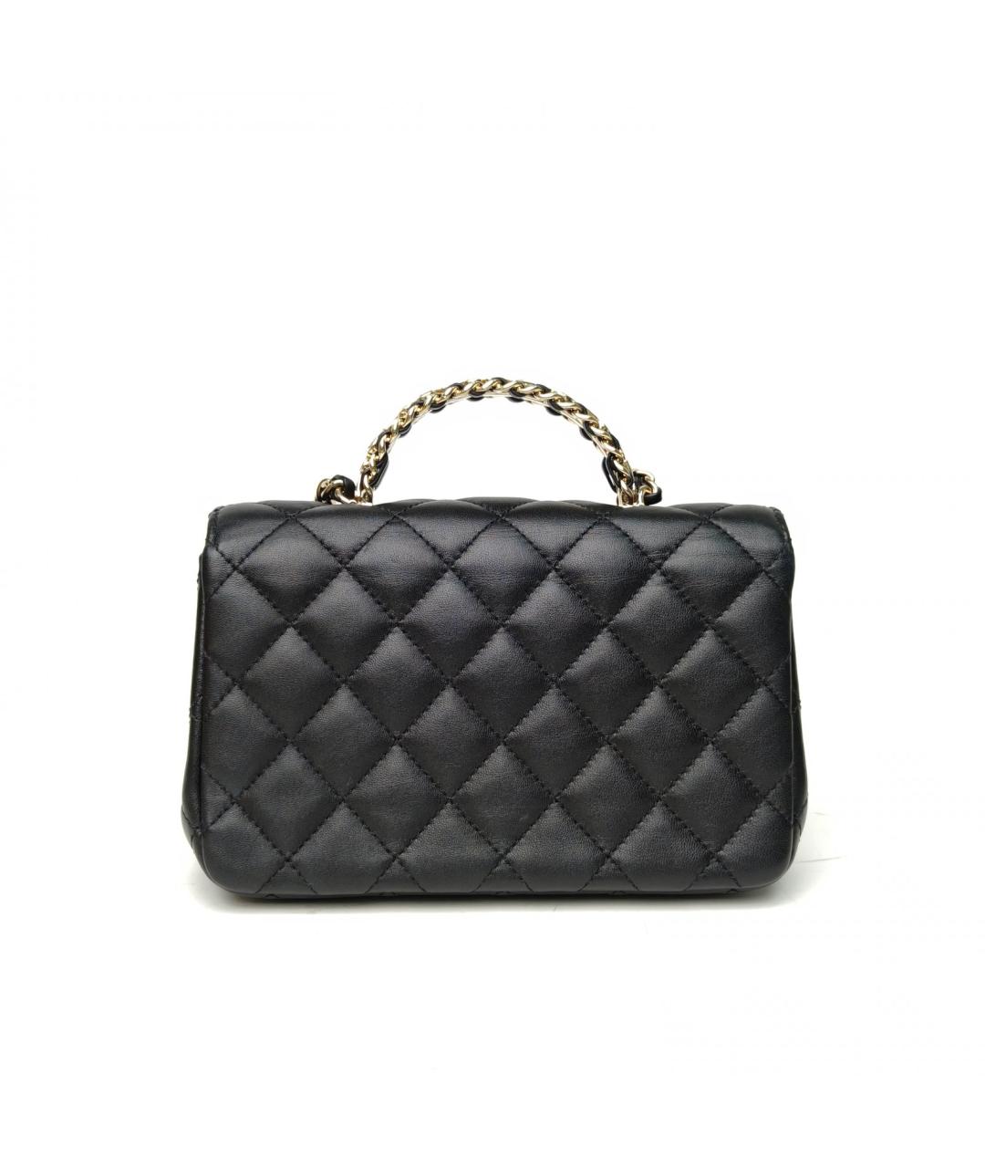 CHANEL Черная кожаная сумка через плечо, фото 4