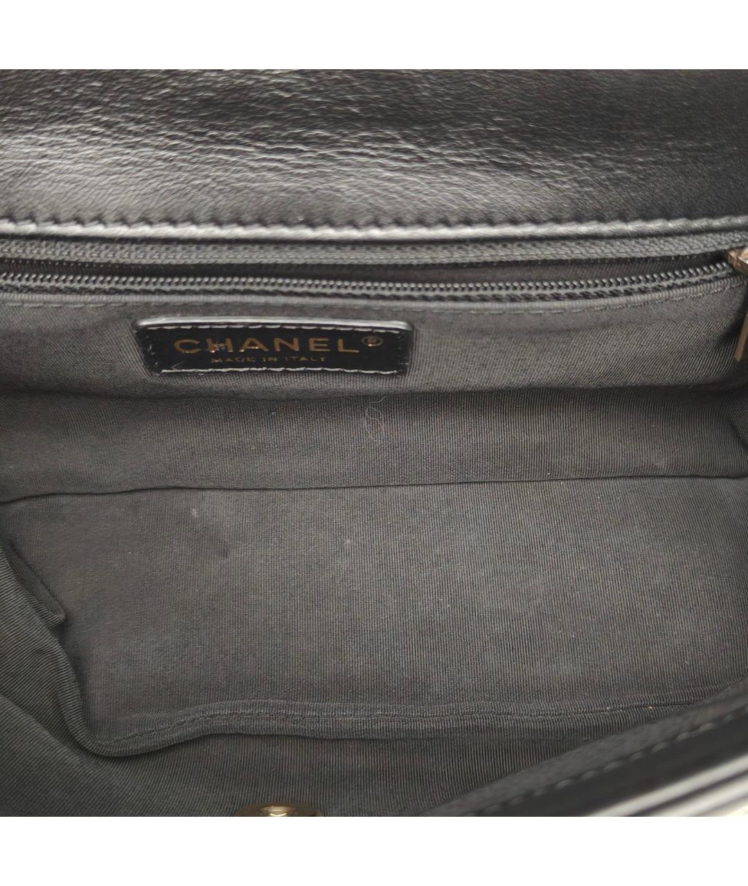 CHANEL Черная кожаная сумка через плечо, фото 7