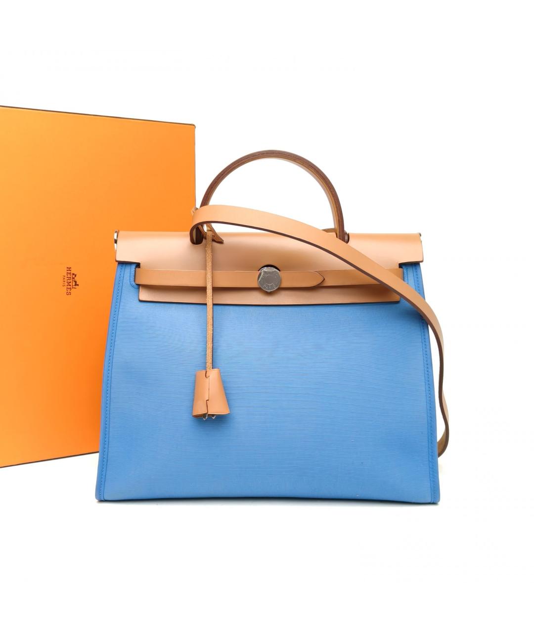 HERMES Голубая сумка через плечо, фото 9