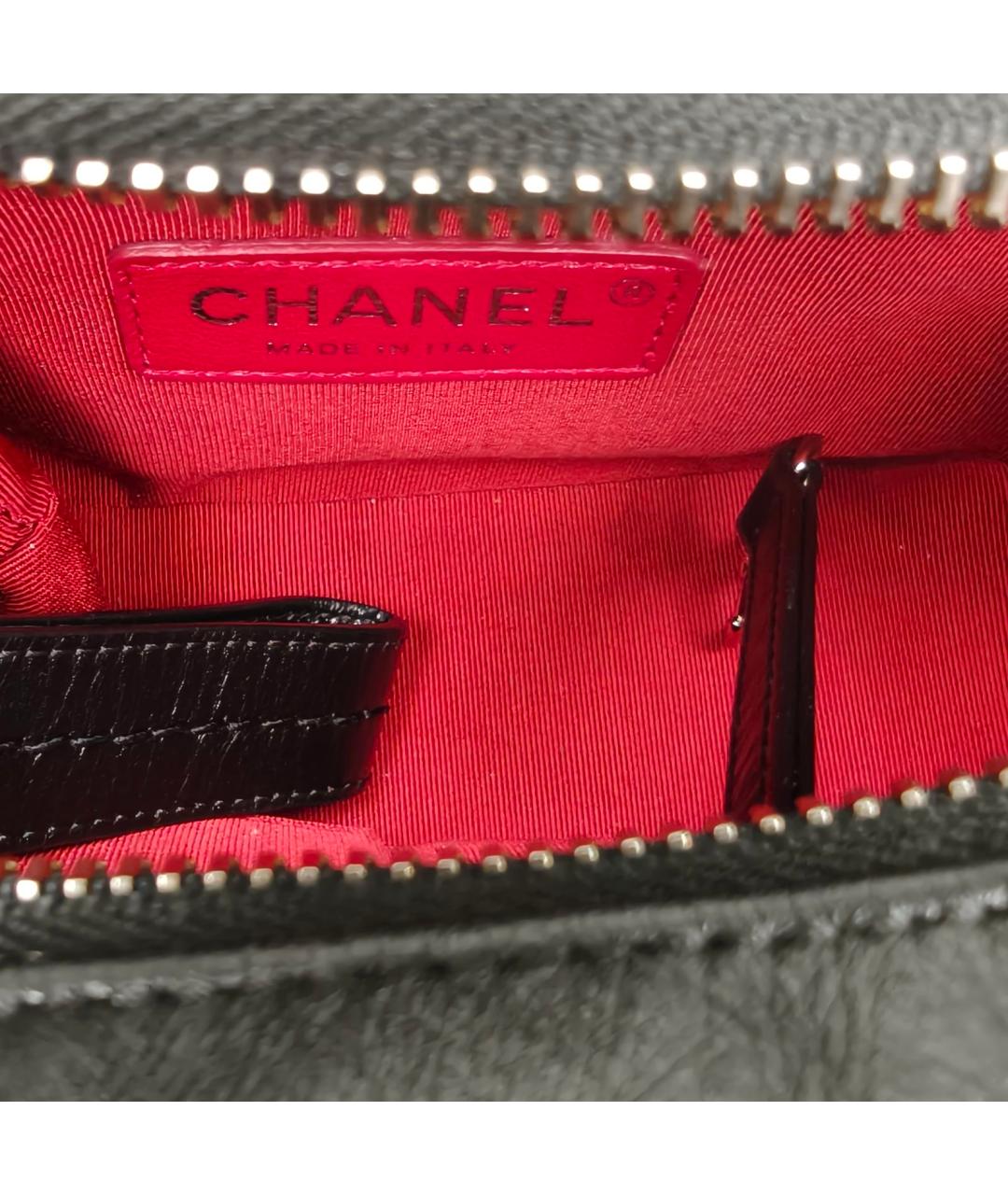CHANEL Черная кожаная сумка через плечо, фото 8