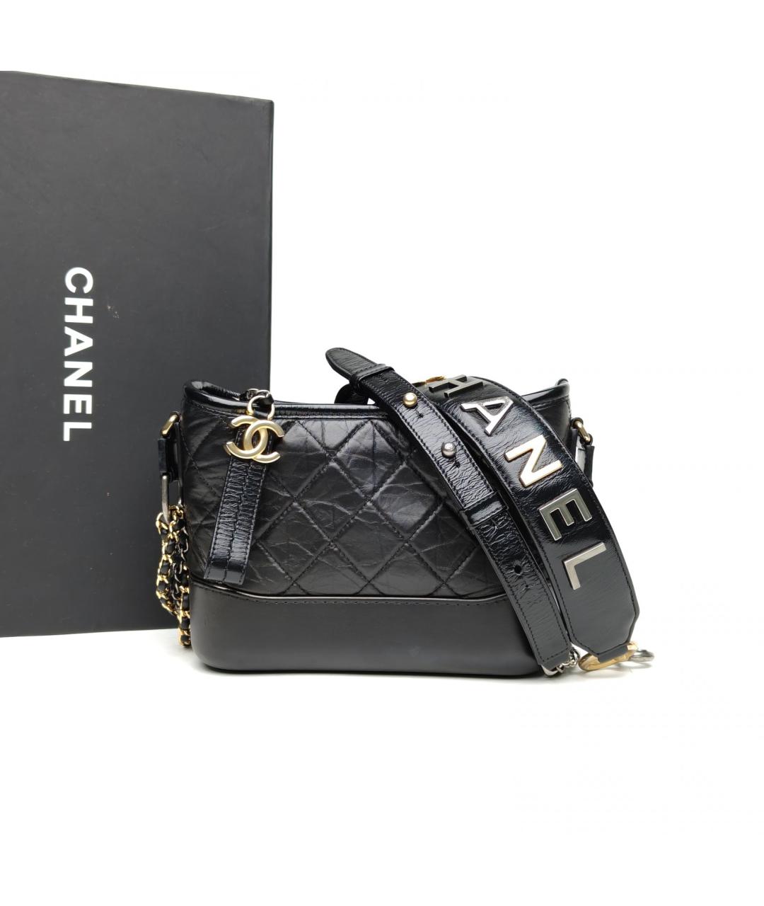 CHANEL Черная кожаная сумка через плечо, фото 9