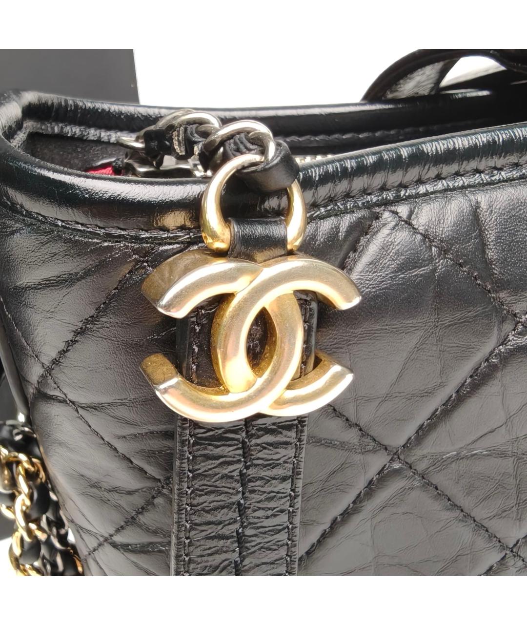 CHANEL Черная кожаная сумка через плечо, фото 7
