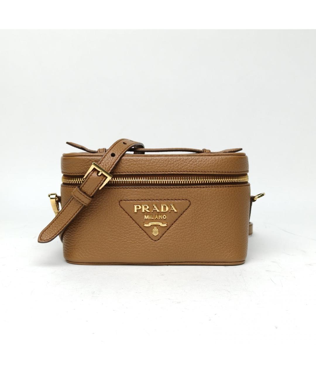 PRADA Коричневая кожаная сумка через плечо, фото 2