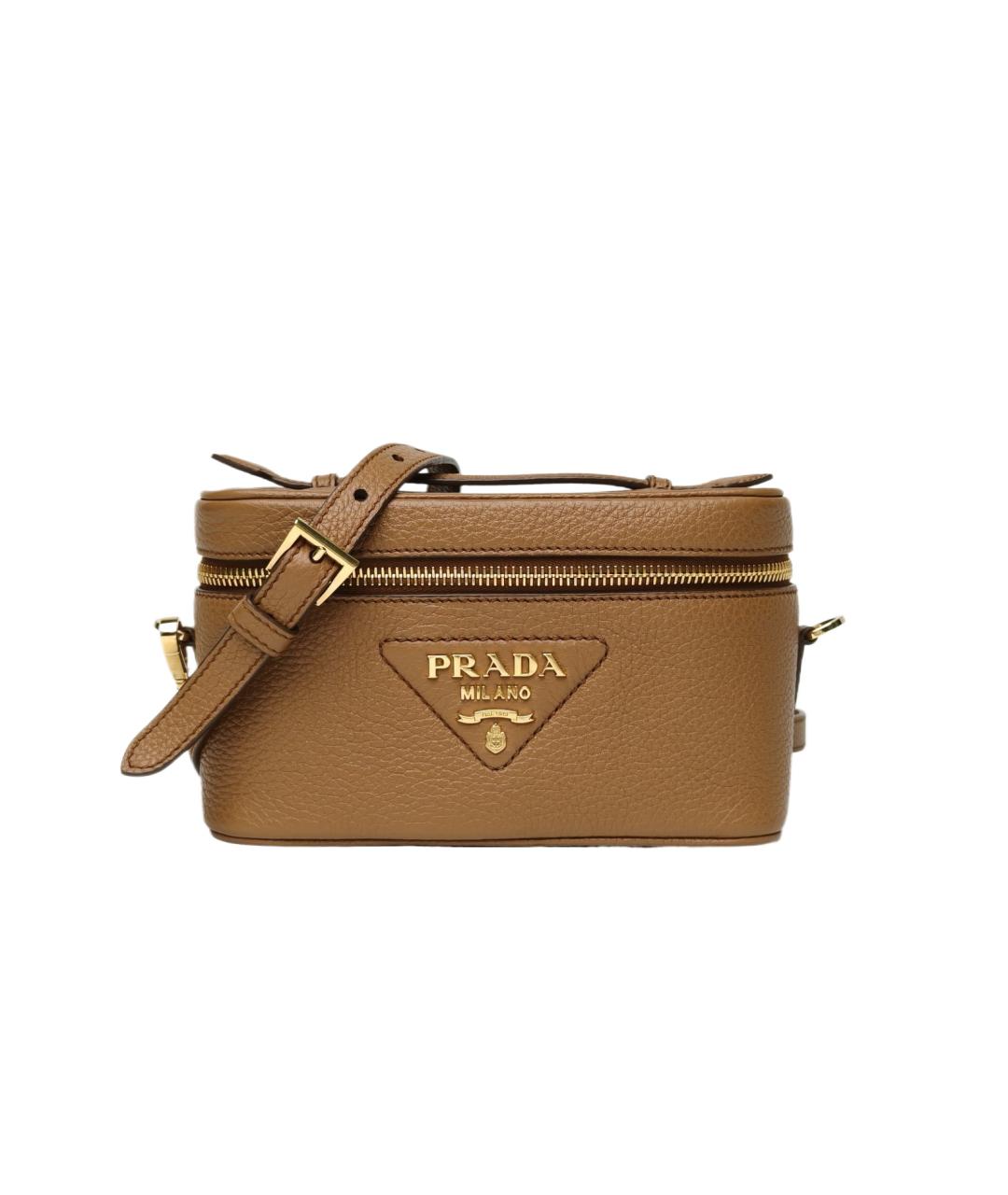 PRADA Коричневая кожаная сумка через плечо, фото 10