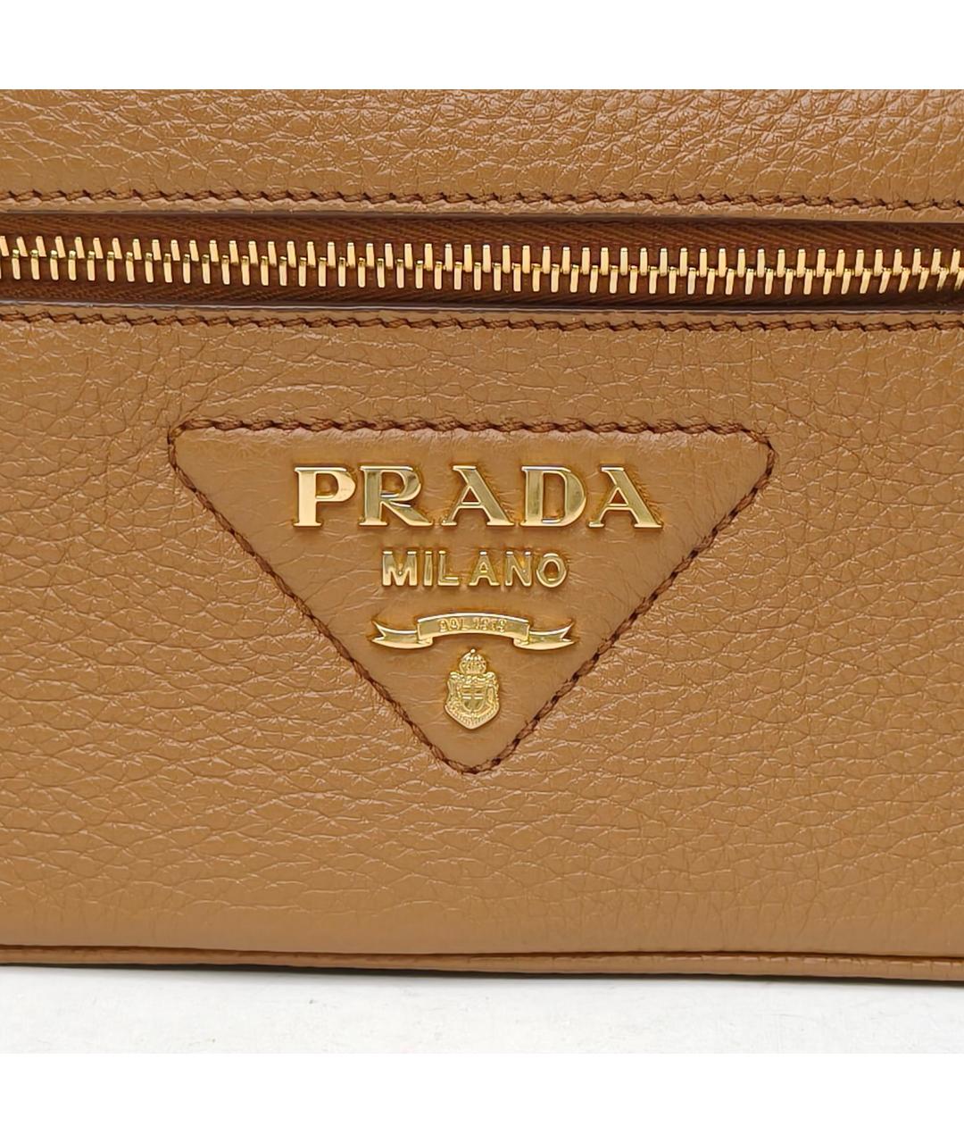 PRADA Коричневая кожаная сумка через плечо, фото 7